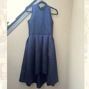 ZOE Ltd girl’s metallic royal blue metallic high-low formal party dress size 16